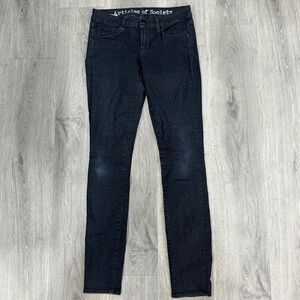 Articles of Society Women's Skinny Jeans W28‎ L31 Dark Blue High‑Rise Stretch